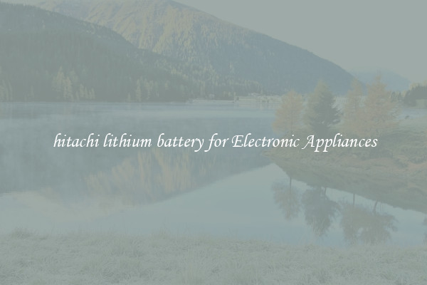 hitachi lithium battery for Electronic Appliances