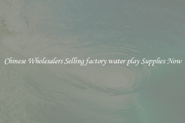 Chinese Wholesalers Selling factory water play Supplies Now