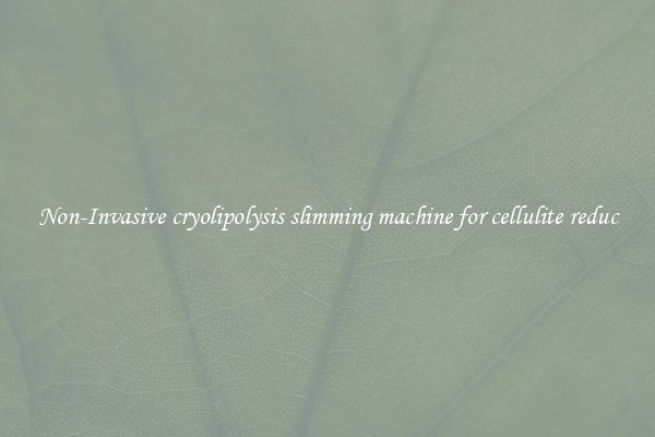 Non-Invasive cryolipolysis slimming machine for cellulite reduc