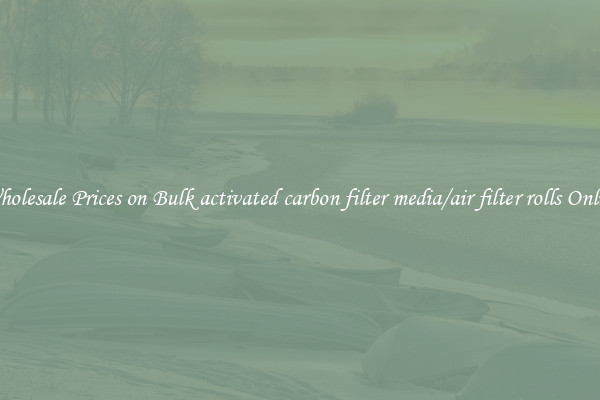 Wholesale Prices on Bulk activated carbon filter media/air filter rolls Online