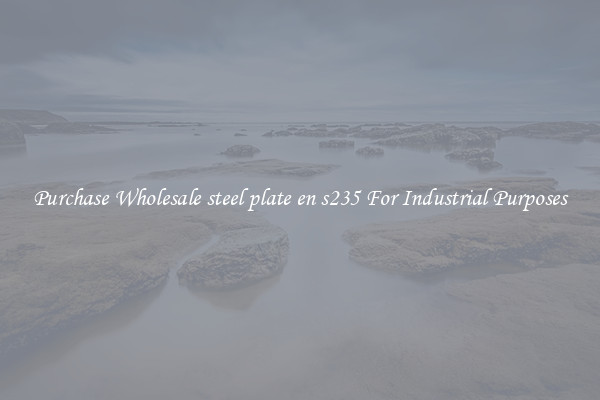 Purchase Wholesale steel plate en s235 For Industrial Purposes