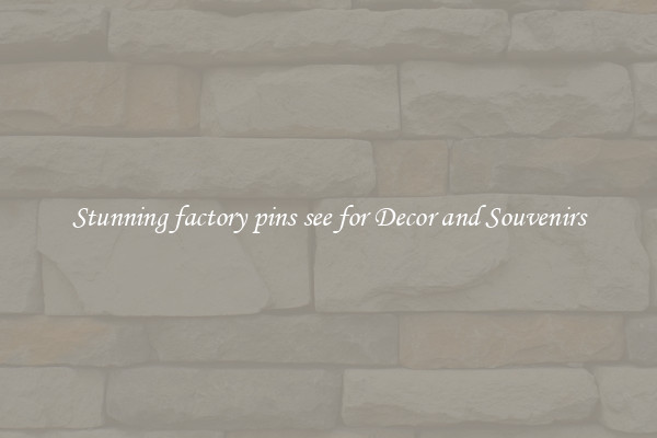 Stunning factory pins see for Decor and Souvenirs