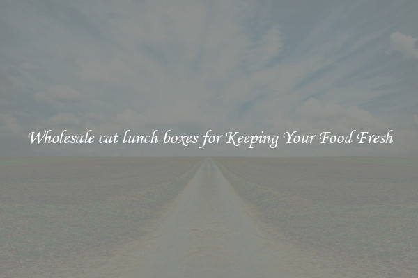 Wholesale cat lunch boxes for Keeping Your Food Fresh