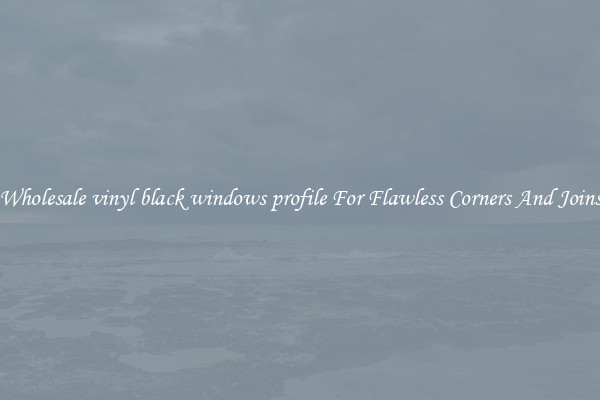 Wholesale vinyl black windows profile For Flawless Corners And Joins