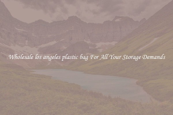 Wholesale los angeles plastic bag For All Your Storage Demands