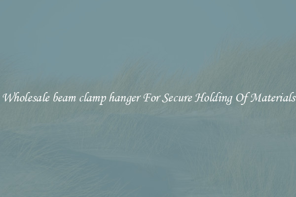 Wholesale beam clamp hanger For Secure Holding Of Materials