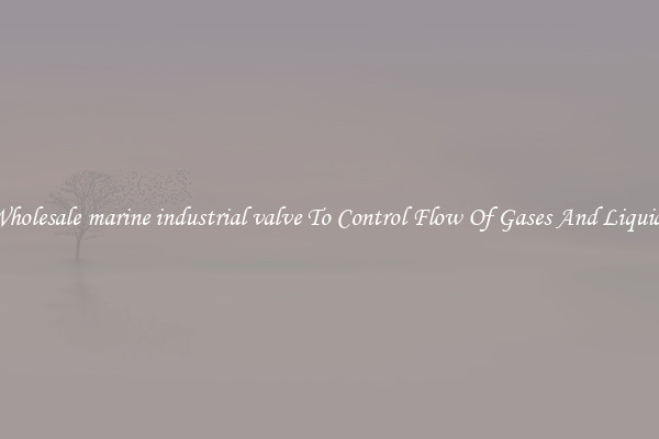 Wholesale marine industrial valve To Control Flow Of Gases And Liquids