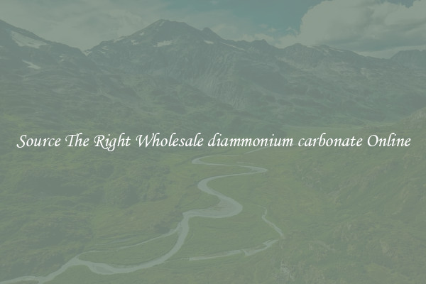 Source The Right Wholesale diammonium carbonate Online