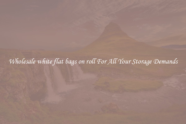 Wholesale white flat bags on roll For All Your Storage Demands
