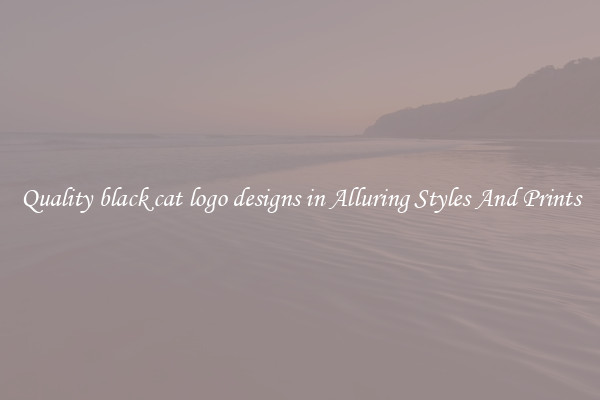 Quality black cat logo designs in Alluring Styles And Prints