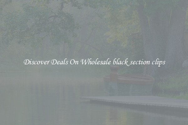 Discover Deals On Wholesale black section clips