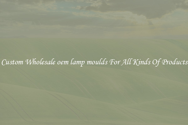 Custom Wholesale oem lamp moulds For All Kinds Of Products